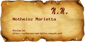 Notheisz Marietta névjegykártya